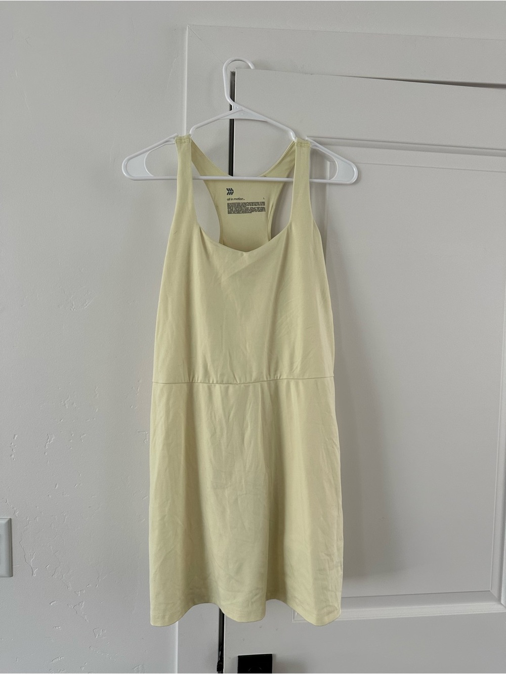all in motion Pale Yellow Racerback Midi Dress
